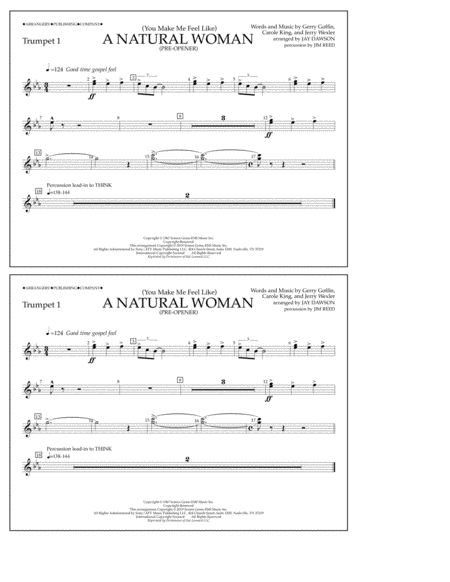 You Make Me Feel Like A Natural Woman Pre Opener Arr Jay Dawson Trumpet 1 Sheet Music