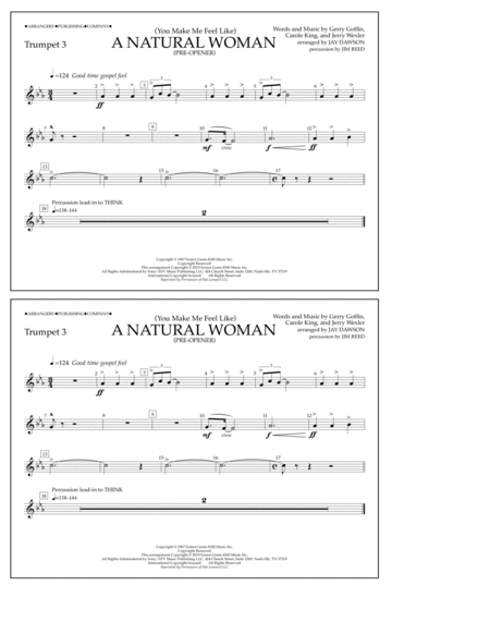 You Make Me Feel Like A Natural Woman Pre Opener Arr Jay Dawson Trumpet 3 Sheet Music