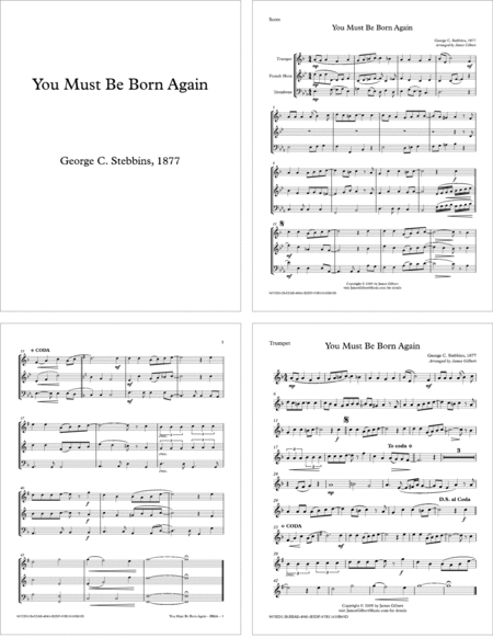 Free Sheet Music You Must Be Born Again Br06