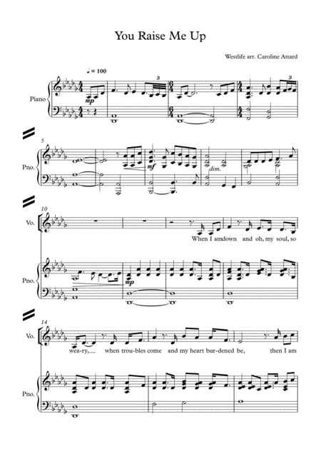 You Raise Me Up Satb Violin Sheet Music