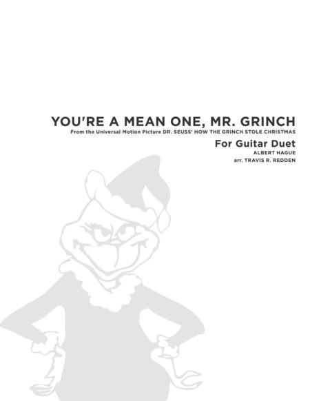 Free Sheet Music You Re A Mean One Mr Grinch Classical Guitar Duet