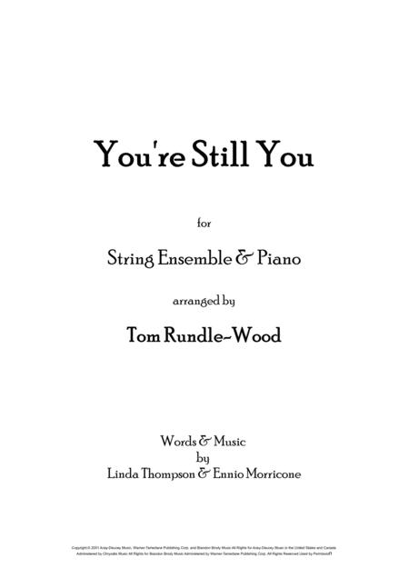 You Re Still You Strings Piano Sheet Music