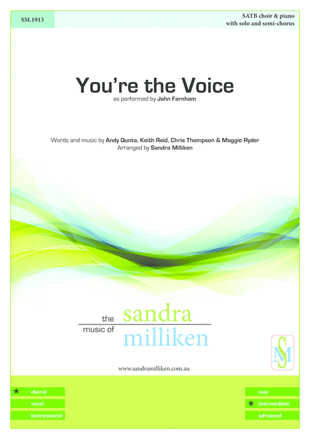 You Re The Voice Sheet Music