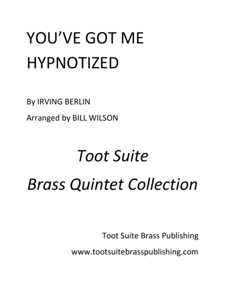 You Ve Got Me Hypnotized Sheet Music