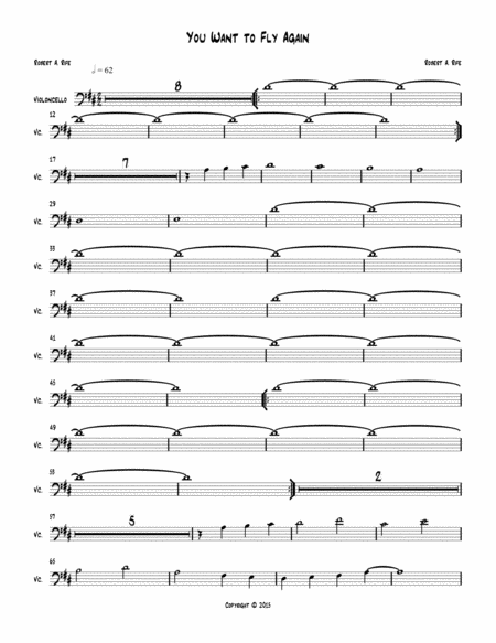 You Want To Fly Again Cello Sheet Music