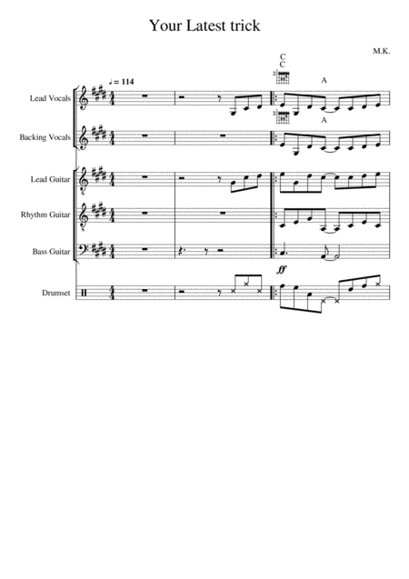 Your Latest Trick Sheet Music