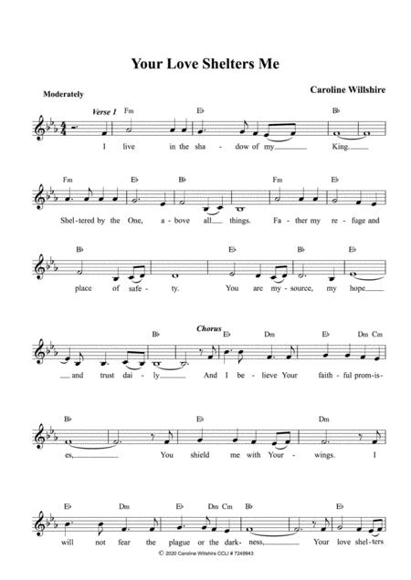 Free Sheet Music Your Love Shelters Me