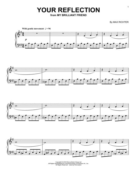 Your Reflection From My Brilliant Friend Sheet Music