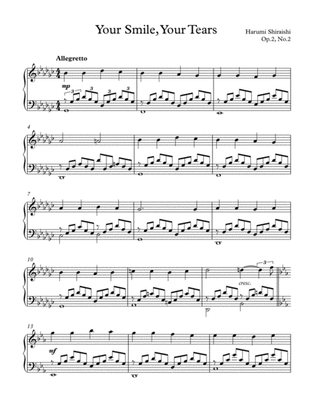 Your Smile Your Tears Sheet Music