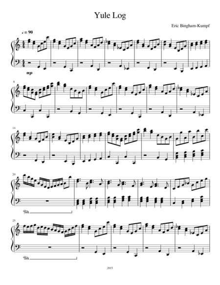 Yule Log Sheet Music