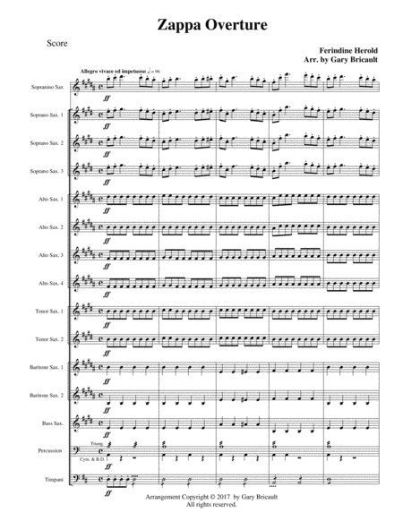 Zappa Overture Sheet Music