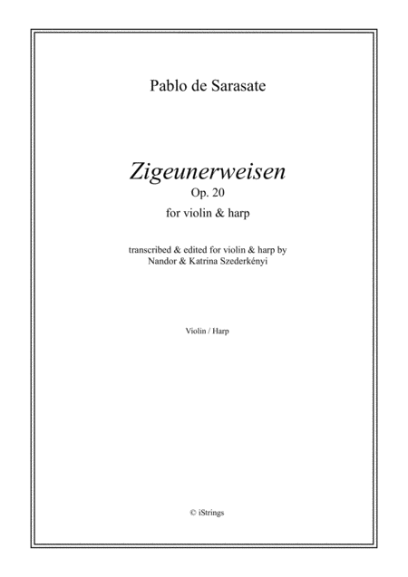 Zigeunerweisen Gypsy Airs Op 20 Sheet Music