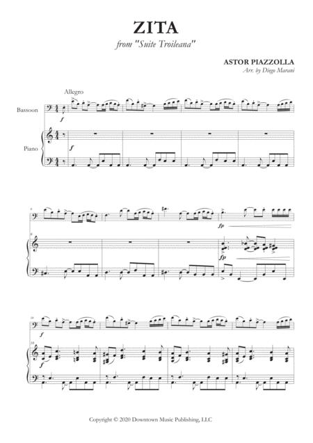 Zita For Bassoon And Piano Sheet Music