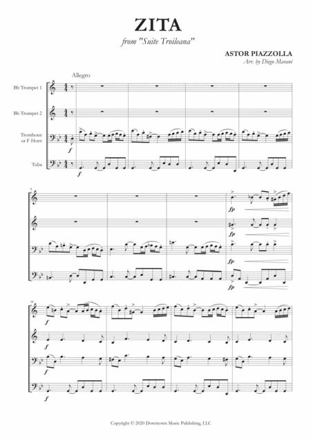 Free Sheet Music Zita For Brass Quartet