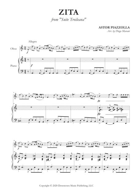 Free Sheet Music Zita For Oboe And Piano
