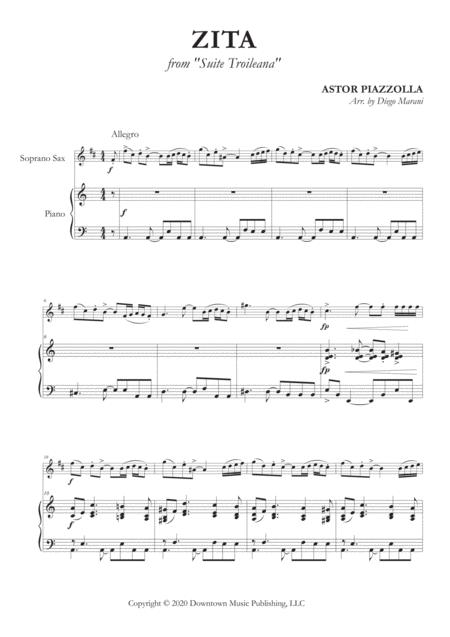 Zita For Soprano Saxophone And Piano Sheet Music