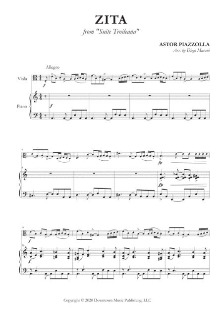 Zita For Viola And Piano Sheet Music