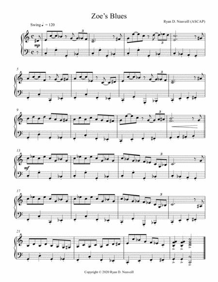 Free Sheet Music Zoes Blues