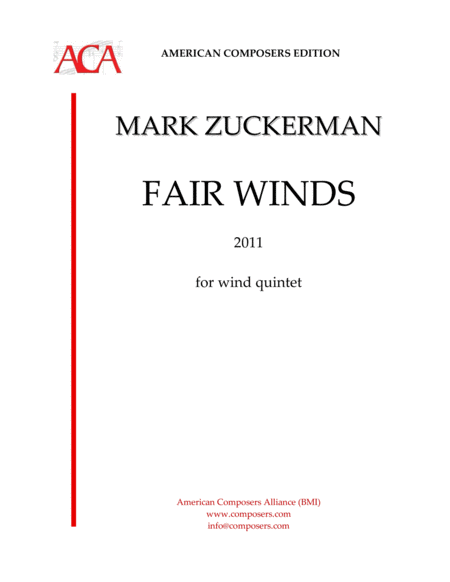 Free Sheet Music Zuckerman Fair Winds
