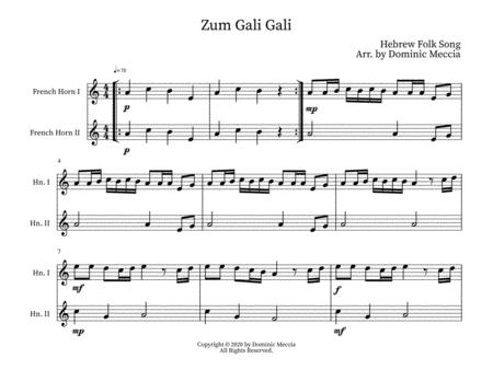 Zum Gali Gali French Horn Duet Sheet Music