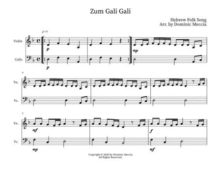 Zum Gali Gali Violin And Cello Duet Sheet Music