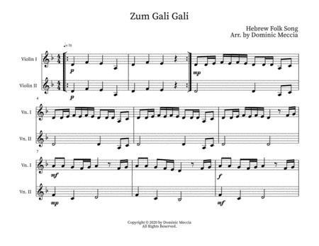 Zum Gali Gali Violin Duet Sheet Music