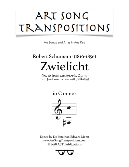 Free Sheet Music Zwielicht Op 39 No 10 C Minor