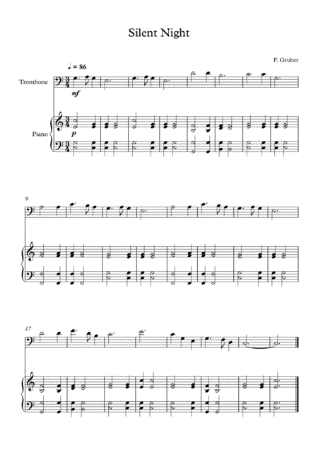 10 Easy Classical Pieces For Trombone Piano Vol 2 Page 2