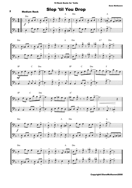 10 Rock Duets For Cello Page 2