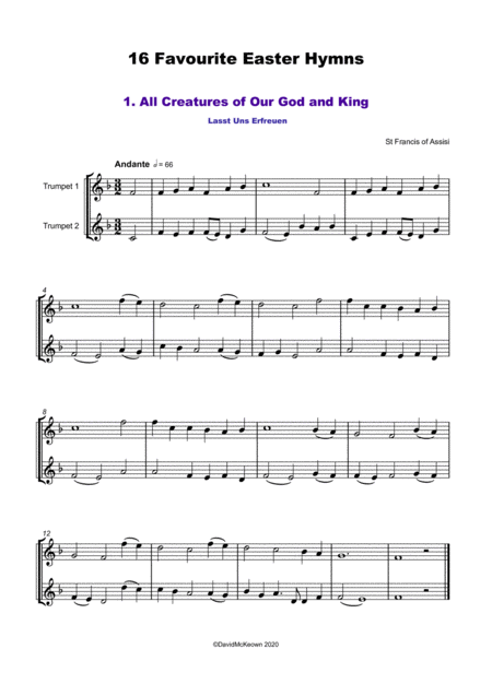 16 Favourite Easter Hymns For Trumpet Duet Page 2