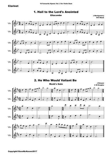 16 Favourite Hymns Vol 2 For Violin Duet Page 2