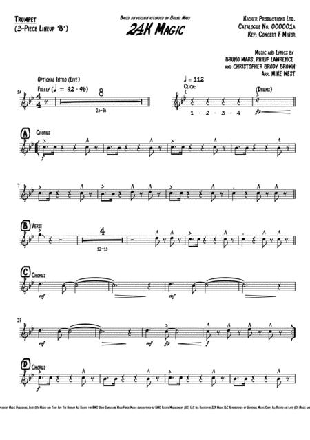 24k Magic Bruno Mars 3 Piece Brass Section B Page 2