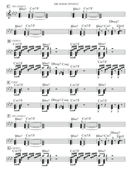 24k Magic Piano Guitar Bass Drums Page 2