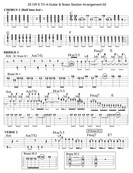 25 Or 6 To 4 Guitar Tab Brass Arrangement Page 2