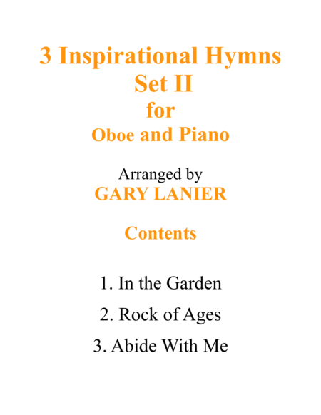 3 Inspirational Hymns Set Ii Duets For Oboe Piano Page 2