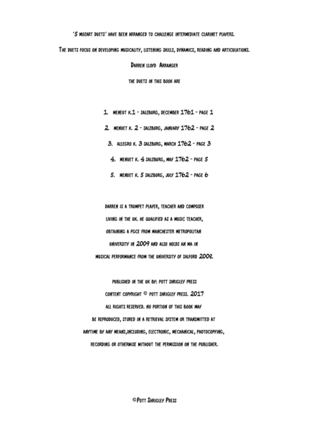 5 Mozart Clarinet Duets Page 2