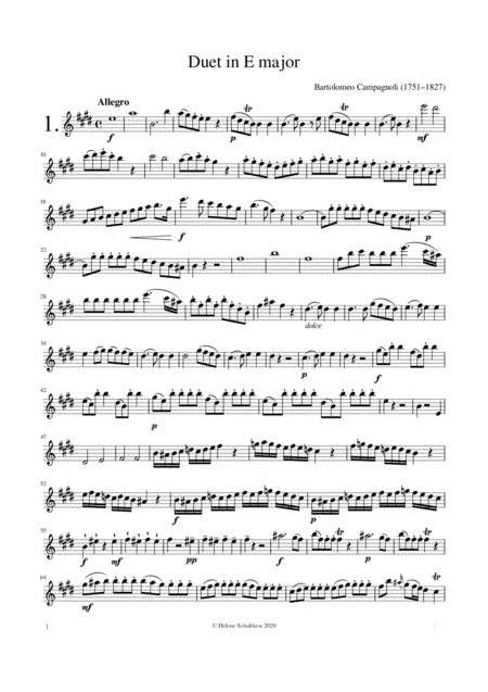 6 Duos For Flute And Violin By Bartolomeo Campagnoli Page 2