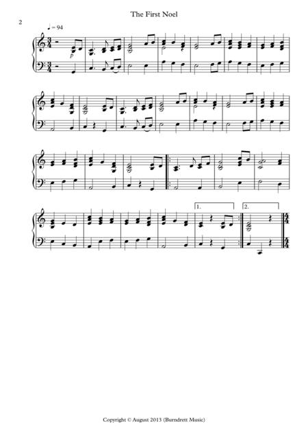 8 Easy Christmas Pieces For Piano Solo Page 2
