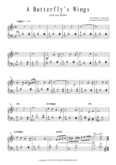 A Butterflys Wings From Jojo Rabbit For Solo Piano Page 2