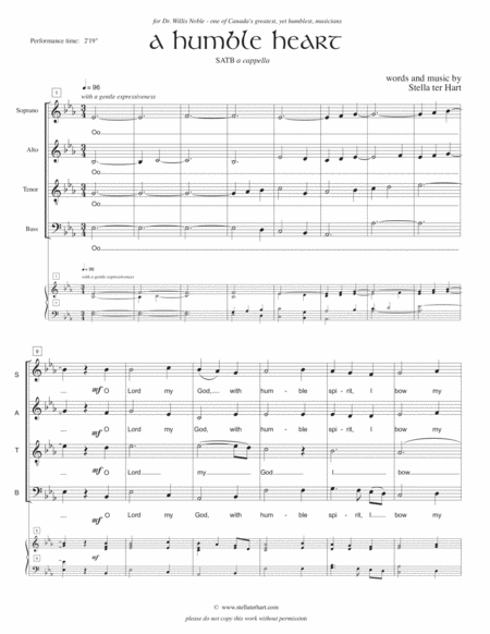 A Humble Heart Satb A Cappella Page 2