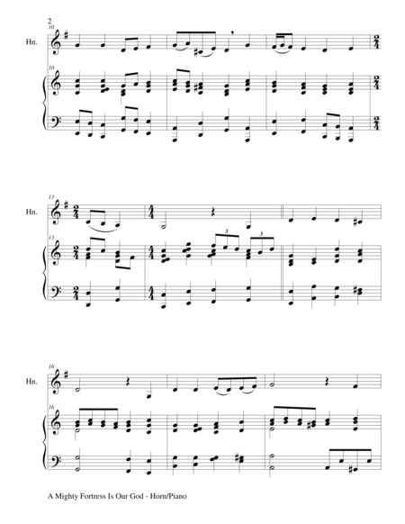 A Mighty Fortress Is Our God Duet French Horn And Piano Score And Parts Page 2