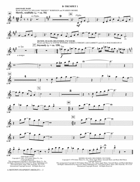 A Motown Snapshot Medley Bb Trumpet 1 Page 2