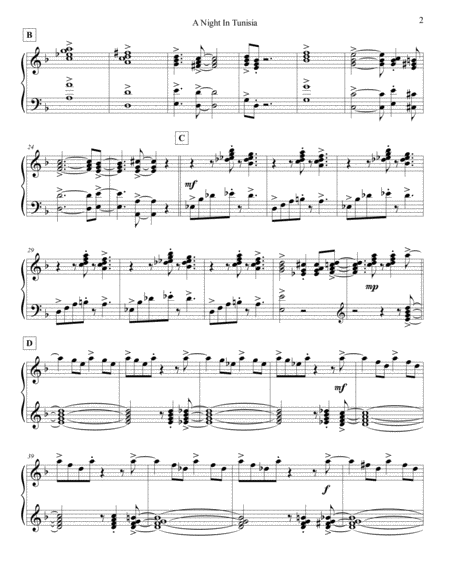 A Night In Tunisia Strings Electric Piano Page 2