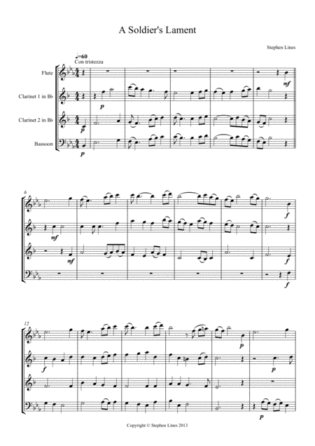 A Soldiers Lament Woodwind Choir Page 2