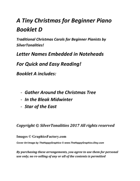 A Tiny Christmas For Beginner Piano Booklet D Page 2