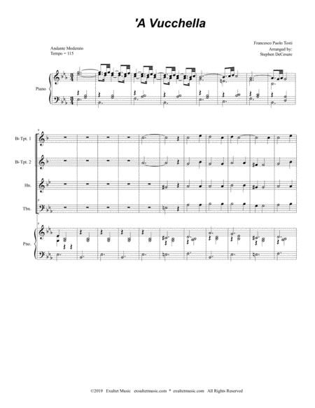 A Vucchella For Brass Quartet And Piano Page 2