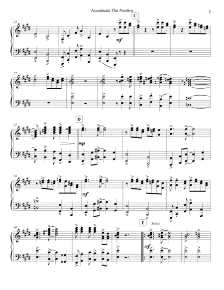 Accentuate The Positive Strings Electric Piano Page 2