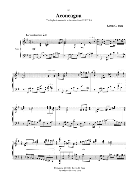 Aconcagua Original Piano Solo Page 2