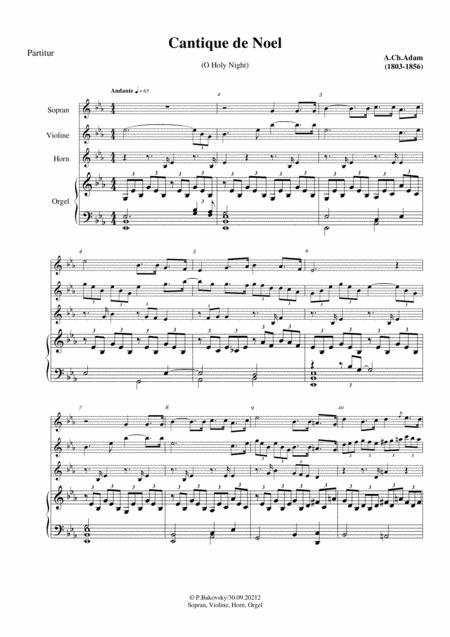 Adolphe Adam O Holy Night For Oboe Soprano Violin Horn And Piano Organ Page 2