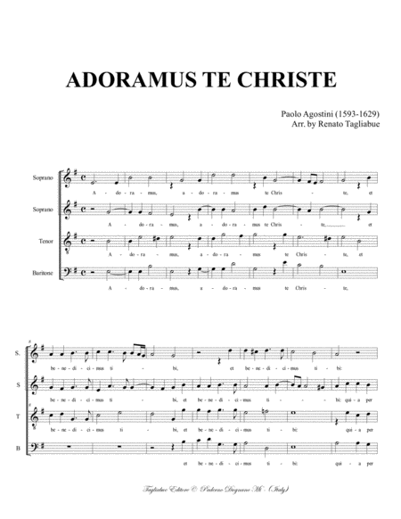 Adoramus Te Christe P Agostini Arr For Sstbar Choir Page 2
